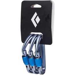 Black Diamond HotForge Screwgate Carabiner, 3-pack Grå Karabiner