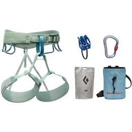 Black Diamond Momentum Harness Package Klatresele Dame XS Grøn Klatreseler