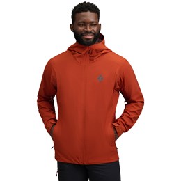 Black Diamond Strataline Stretch Shell Jacket Herre L Orange Skaljakker