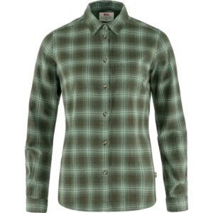 Black Friday: Fjällräven Övik Flannel Shirt Woman-deep forest / patina green-XL - Skjorter