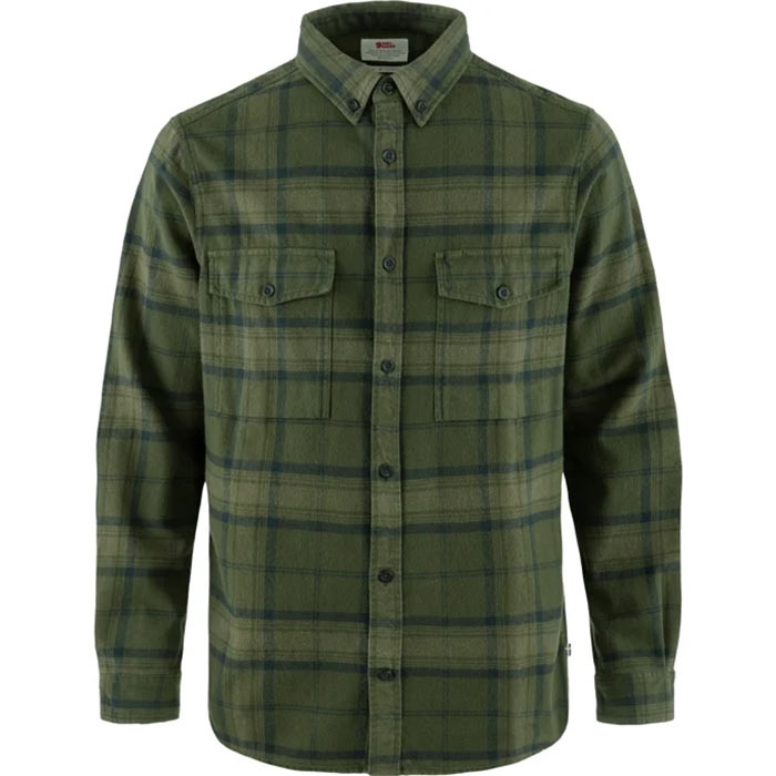 Black Friday: Fjällräven Övik Twill Shirt Herre / Mænd-deep forest / green-M - Skjorter