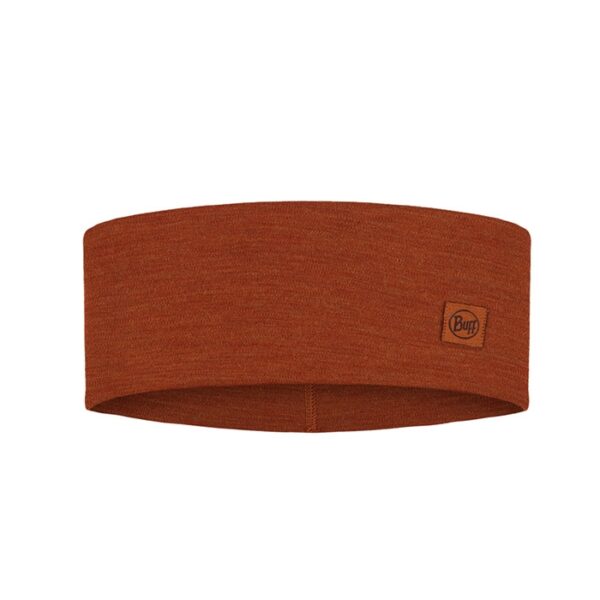 Buff Wide Headband 100% merinould-solid cinnamon - Pandebånd