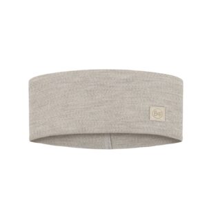 Buff Wide Headband 100% merinould-solid cloud - Pandebånd