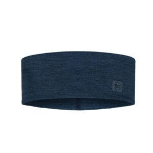 Buff Wide Headband 100% merinould-solid night blue - Pandebånd