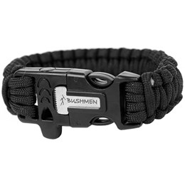 Bushmen Survival Bracelet 3M Sort Optænding