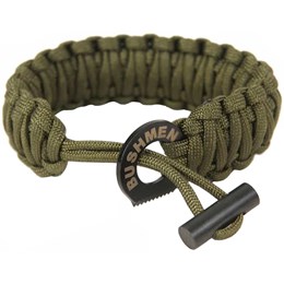 Bushmen Survival Bracelet 6M Grøn Optænding