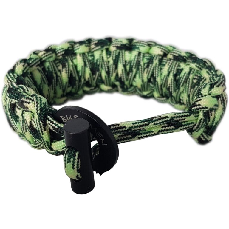 Bushmen Survival Bracelet 6M Grøn Tændstål & optænding