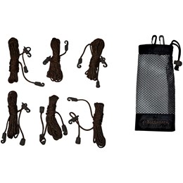 Bushmen Ultralight Tensioning Cords, 6 stk. Opspændingssnore Sort Tilbehør til hængekøjer