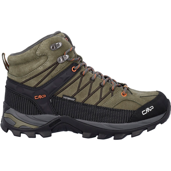CMP Rigel Mid WP Outdoor Herre / Mænd, olive/flame-45 - Vandrestøvler