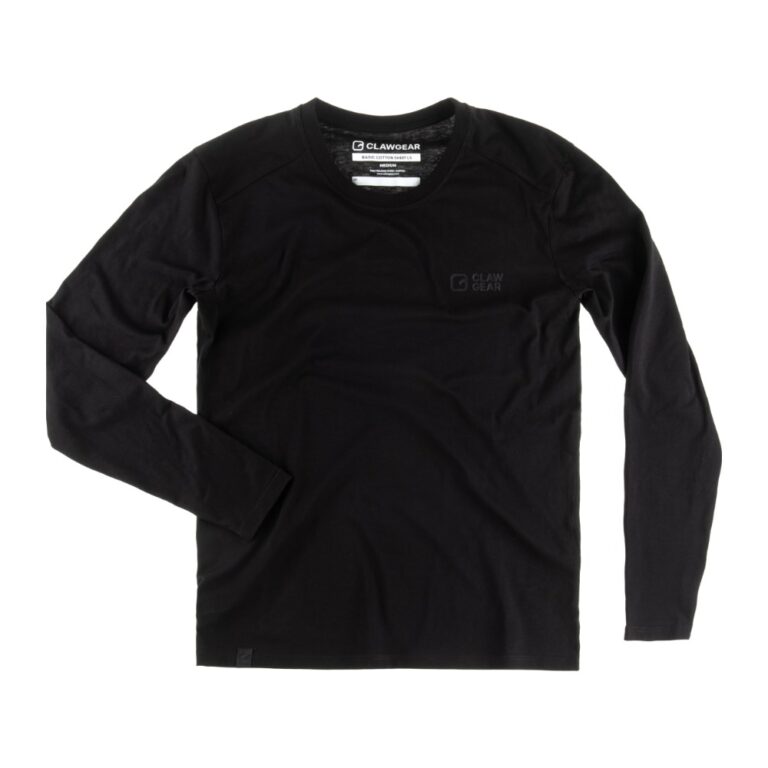 Clawgear Basic Tee LS Langærmet t-shirt - XS - Black