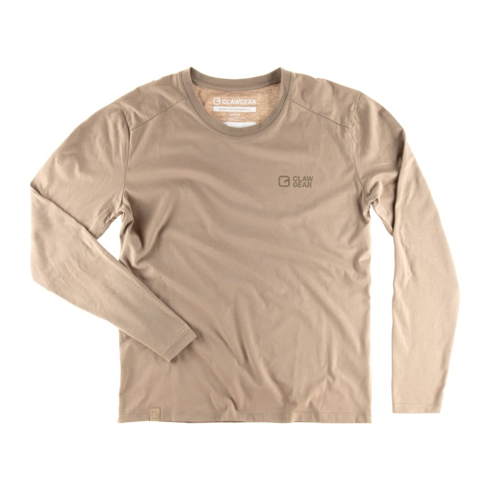 Clawgear Basic Tee LS Langærmet t-shirt - XS - Khaki