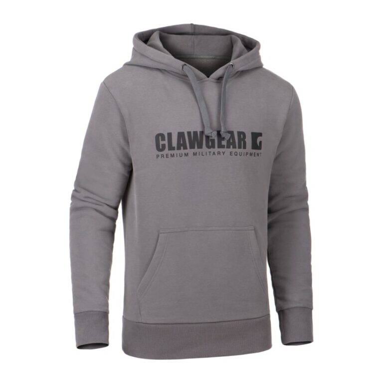 Clawgear CG Logo Hoodie Hættetrøje - S - Wolf Grey