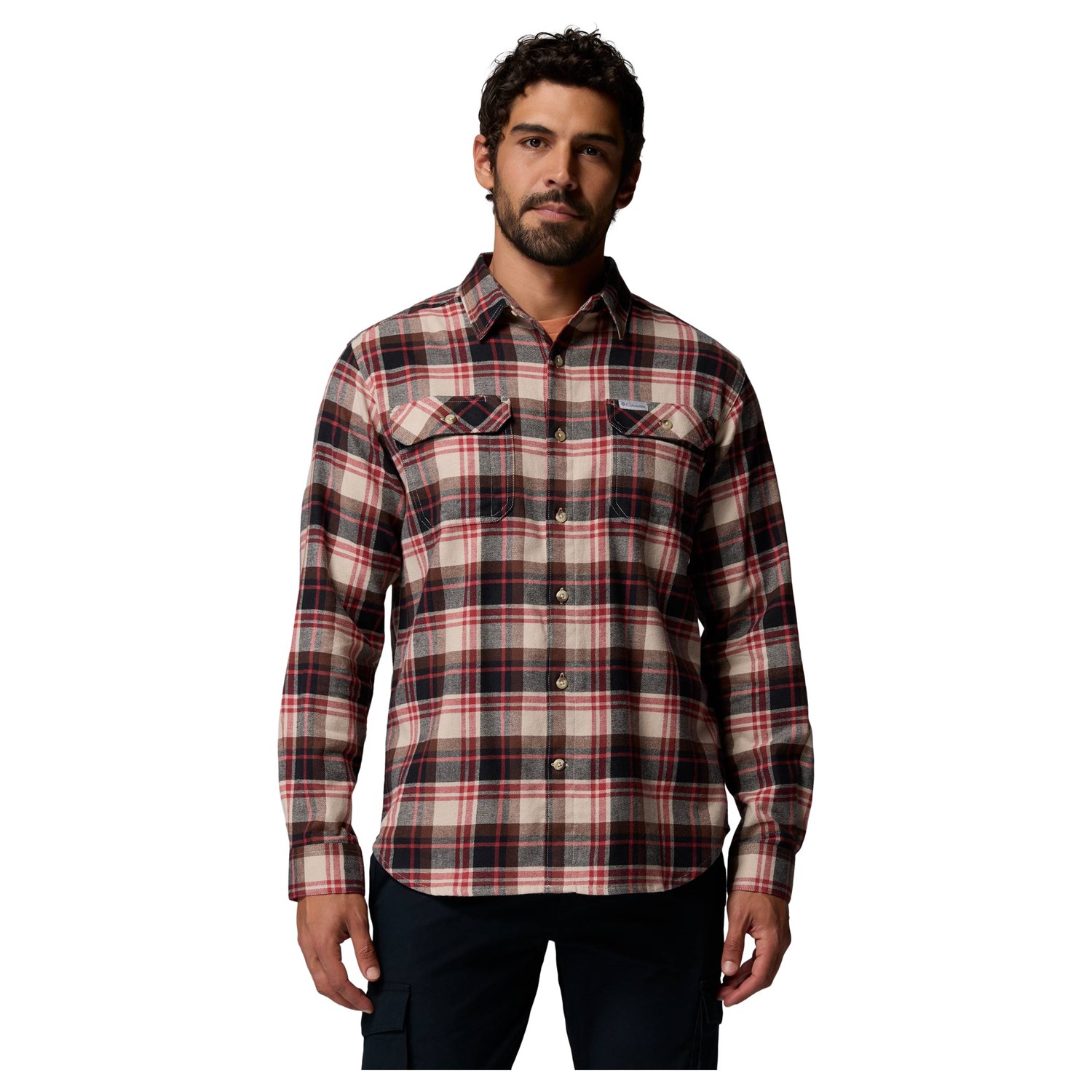 Columbia Flare Gun Stretch Flannel Herre S Rød/Brun/Beige Skjorter