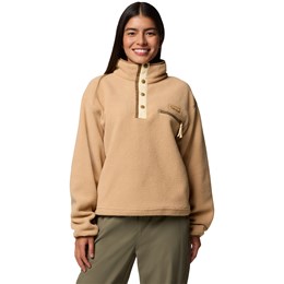 Columbia Helvetia II Cropped Half Snap Fleece Dame S Brun/Beige Fleece