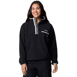 Columbia Helvetia II Cropped Half Snap Fleece Dame XS Sort Fleece