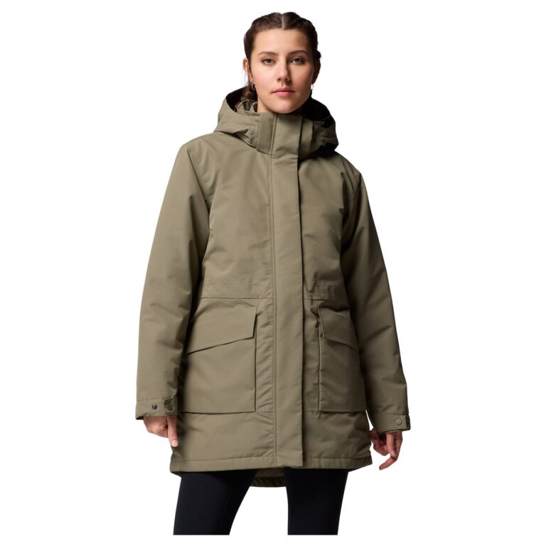 Columbia Pulaski Waterproof Hooded Parka Dame M Grøn Fiberjakker