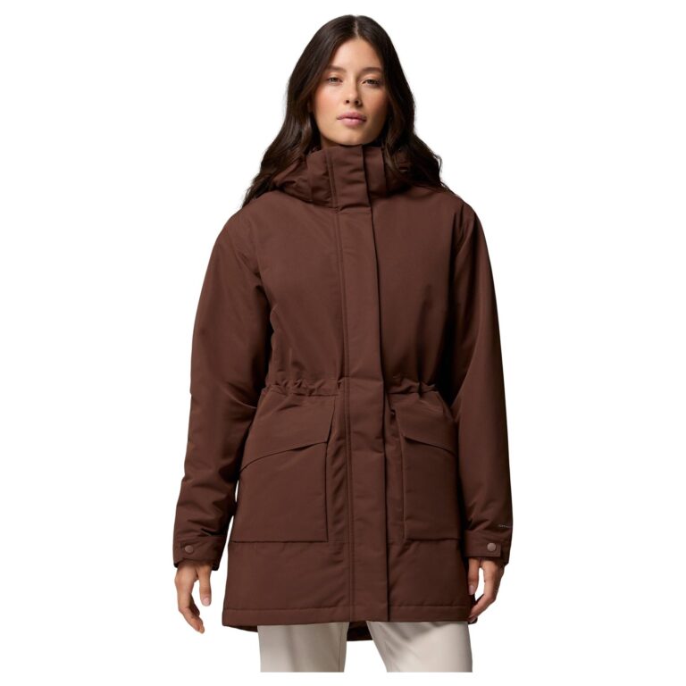 Columbia Pulaski Waterproof Hooded Parka Dame S Brun Fiberjakker