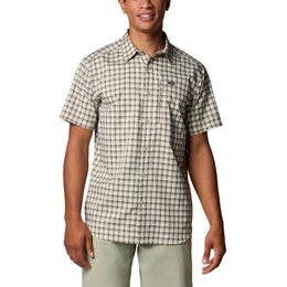 Columbia Silver Ridge Utility Lite Novelty SS Shirt Herre XL Grå/Grøn Skjorter