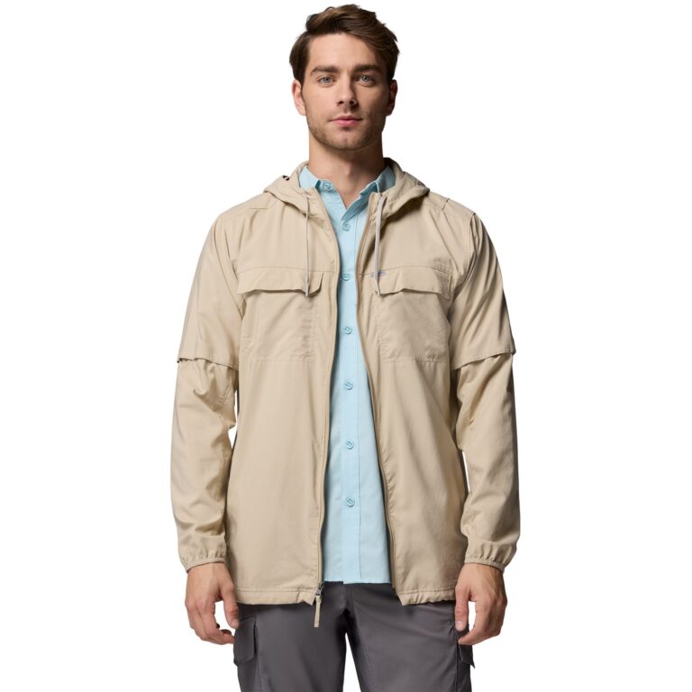 Columbia Skien Valley Hooded LS Shirt Herre XL Beige Skjorter