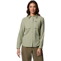 Columbia Skien Valley Long Sleeve Shirt Dame S Grøn Skjorter