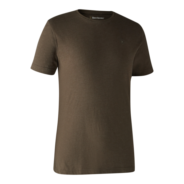 Deerhunter Basis 2-pak T-shirt Brown Leaf Melange 2XL