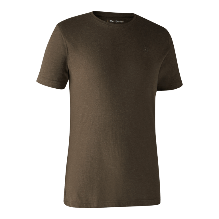 Deerhunter Basis 2-pak T-shirt Brown Leaf Melange M