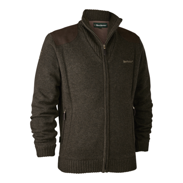 Deerhunter Carlisle Strik Cardigan med stormliner Dark Elm XL