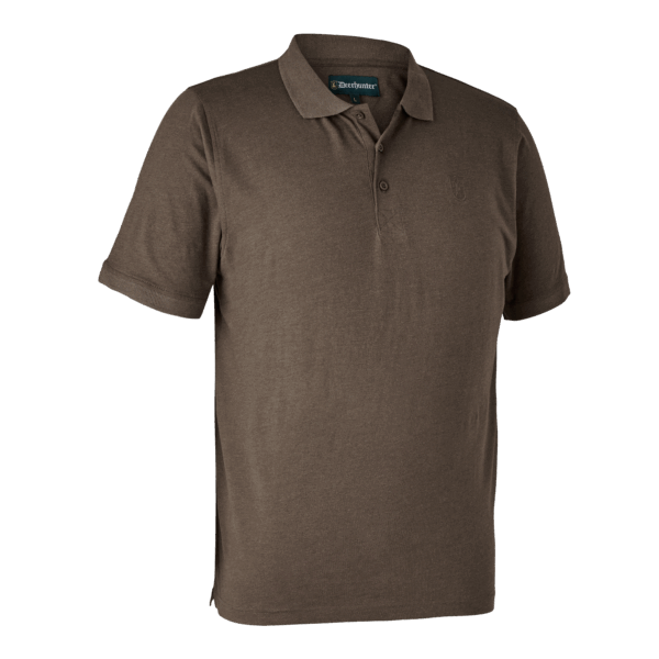 Deerhunter Gunnar Poloshirt Brown Leaf Melange XL