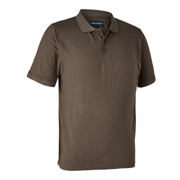 Deerhunter Gunnar Poloshirt Brown Leaf Melange XL
