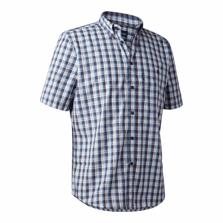 Deerhunter Jeff Skjorte S/S Blue Check 41/42