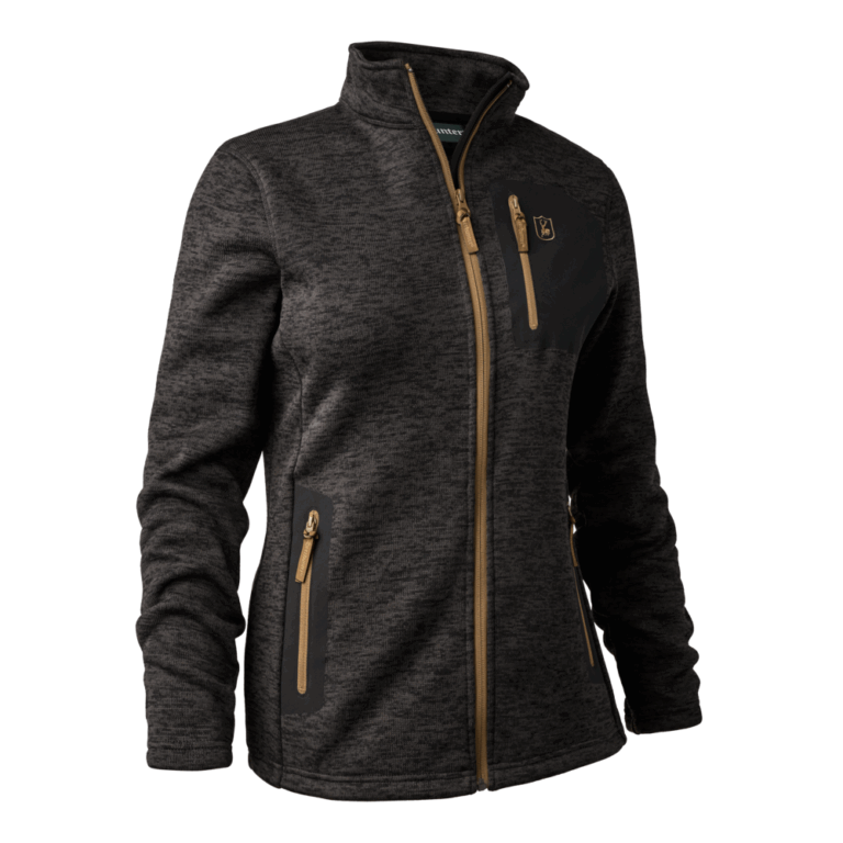 Deerhunter Lady Sarek Strikjakke dame - 42 - Dark grey melange
