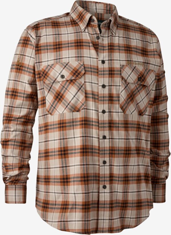 Deerhunter - Louis skjorte (Orange Check) - 39/40