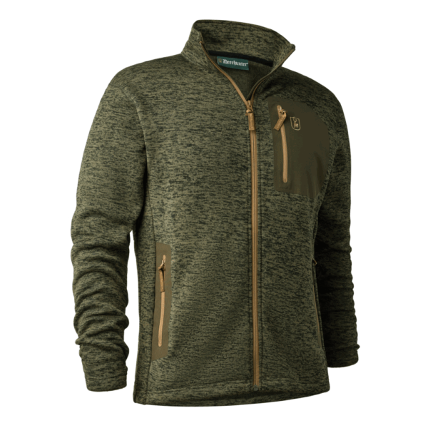 Deerhunter Sarek Strikjakke herre - Small - Olive night melange