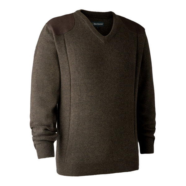 Deerhunter Sheffield Strik med V-hals Dark Elm XL