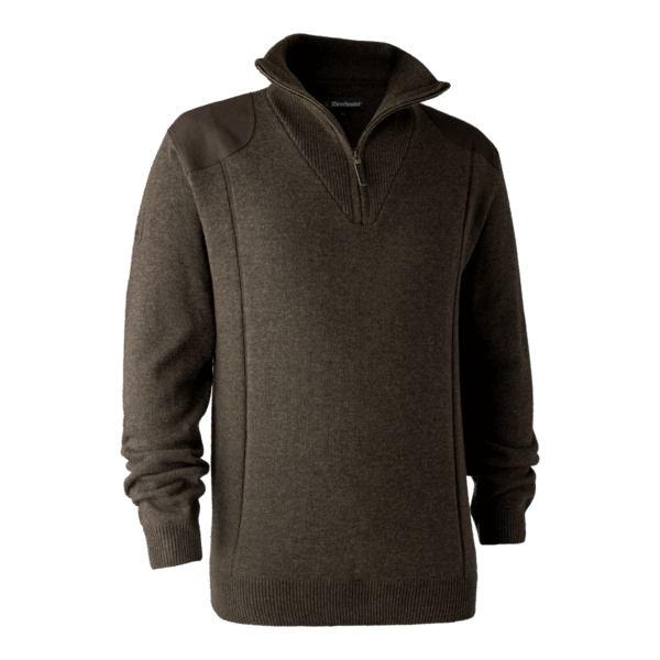 Deerhunter Sheffield Strik med lynlås hals Dark Elm XL