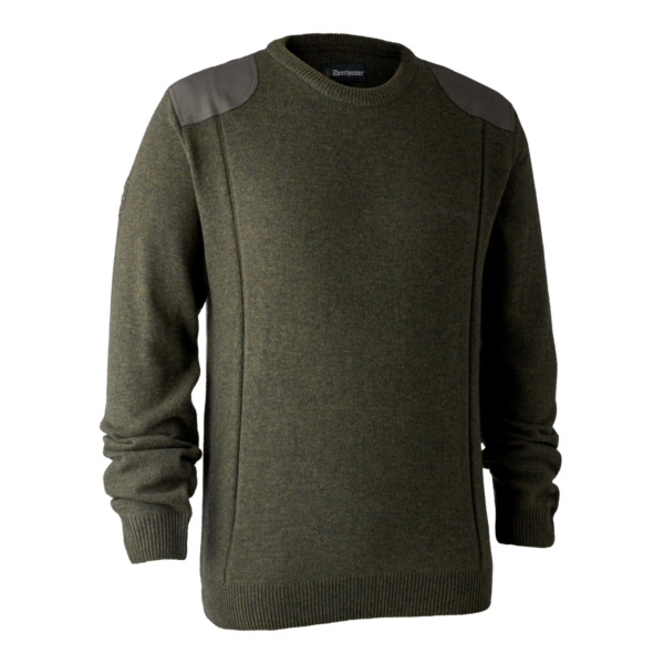 Deerhunter Sheffield Strik med rund hals Green Melange XL