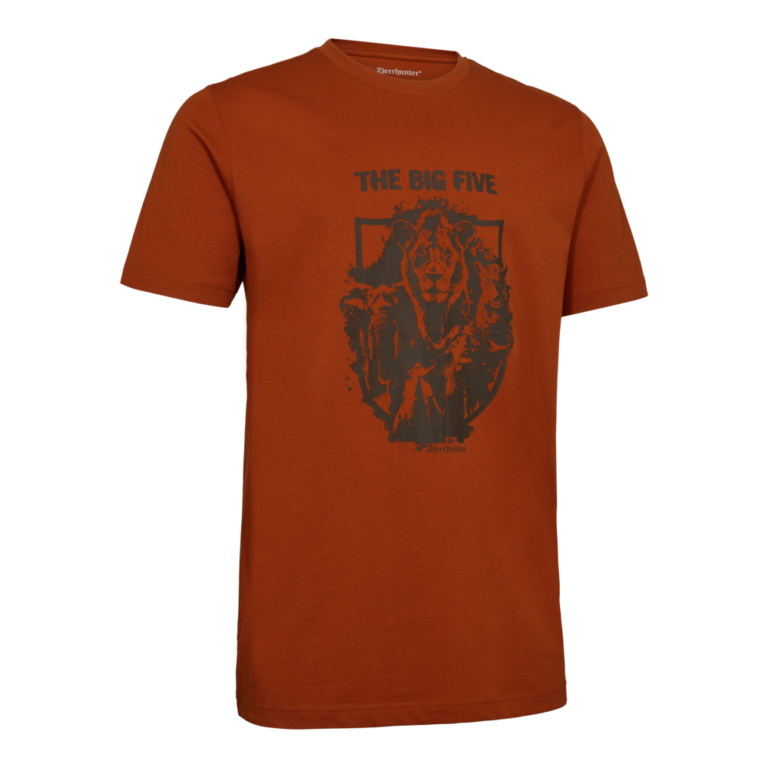 Deerhunter Weston T-shirt herre - L - Oak Rust
