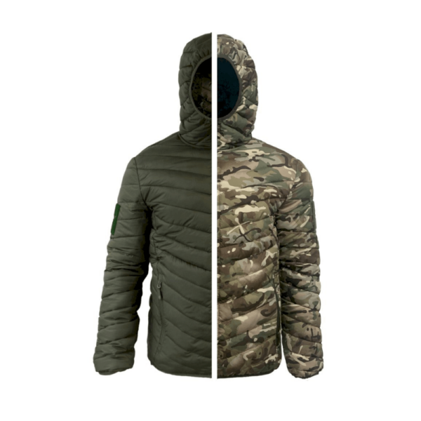 Dunjakke mænd | REVERSE jacket olive/multicam - Texar - M