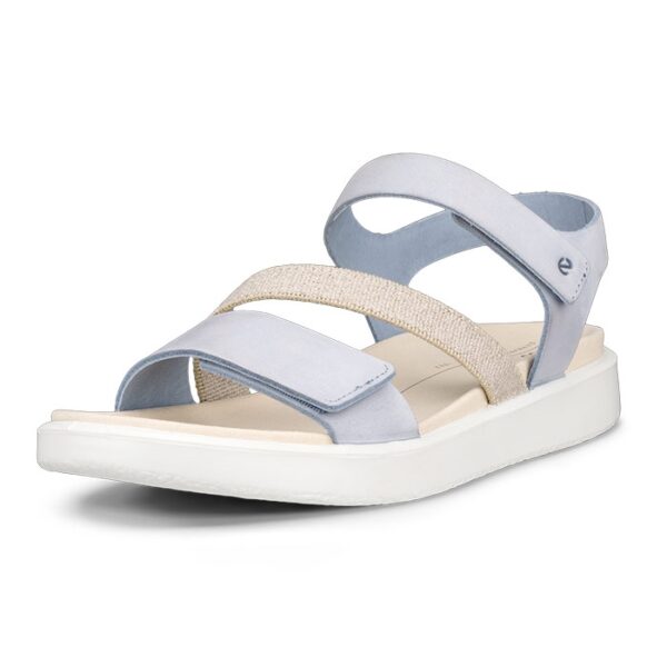 Ecco Flowt 2-Straps Beigeal Dame, dusty Blå-36 - Sandaler