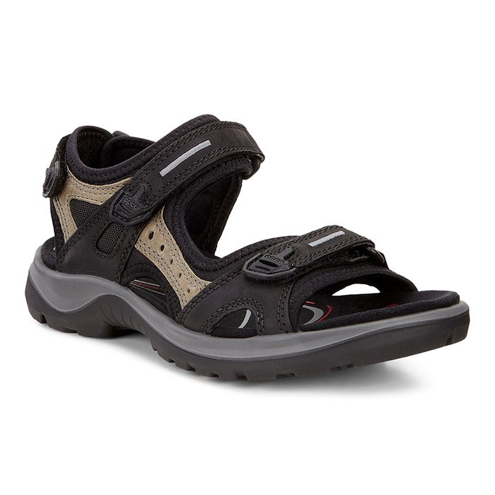 Ecco Offroad Yucatan Dame sandal, black/mole-42 - Sandaler