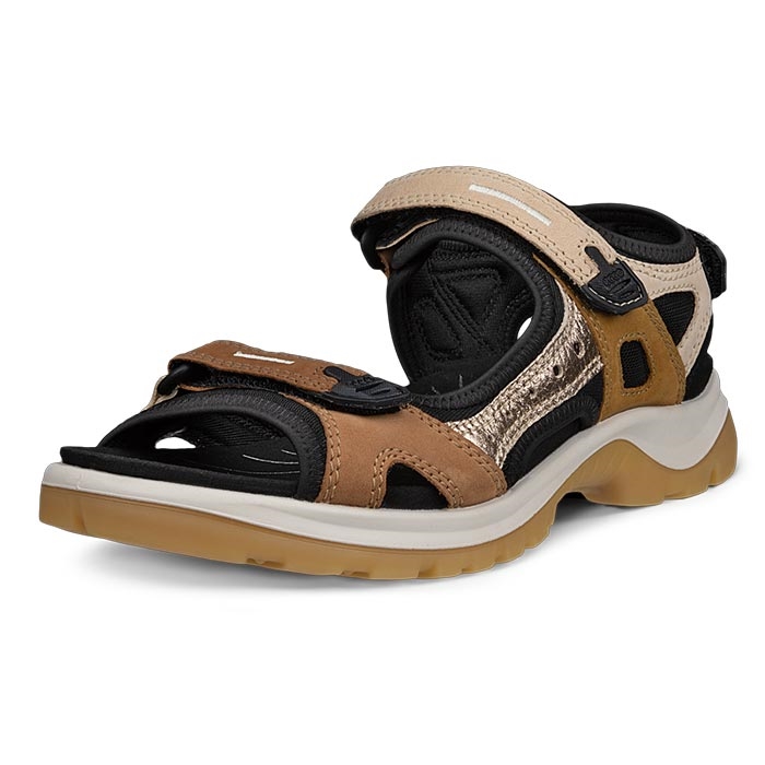 Ecco Offroad Yucatan Dame sandal, brown multicolor-36 - Sandaler