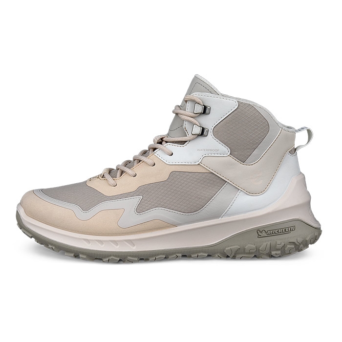 Ecco ULT TRN Mid Waterproof Kvinder / Damer, limestone/gravel-38 - Vandrestøvler
