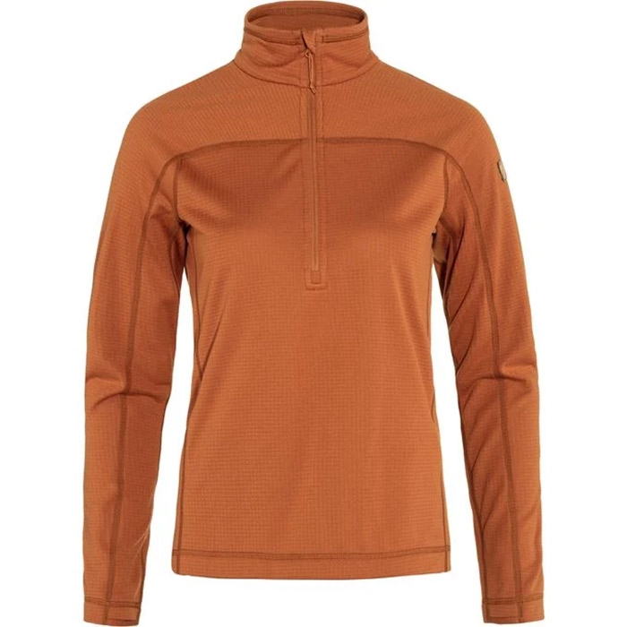 Fjällräven Abisko Lite Fleece Half Zip Woman-terracotta brown-L