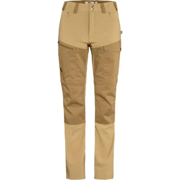 Fjällräven Abisko Midsummer Zip-Off Trousers Kvinder / Damer-dune Beige / Grønwheat Brun-42 - Bukser