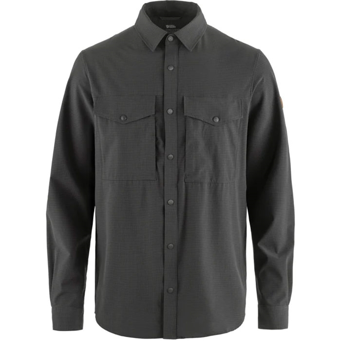 Fjällräven Abisko Trekking Shirt LS Herre / Mænd-dark grey-2XL - Skjorter