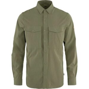 Fjällräven Abisko Trekking Shirt LS Herre / Mænd-light olive-L - Skjorter