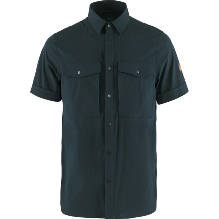 Fjällräven Abisko Trekking Shirt SS Herre / Mænd-dark navy-M - Skjorter