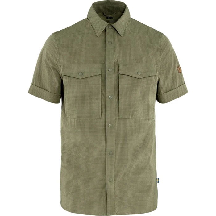 Fjällräven Abisko Trekking Shirt SS Herre / Mænd-light olive-M - Skjorter