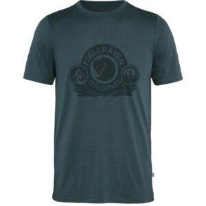 Fjällräven Abisko Wool Classic Herre / Mænd-Mørkeblå-2XL - T-Shirt, Polo-shirt