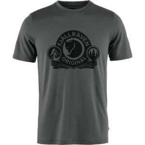 Fjällräven Abisko Wool Classic Herre / Mænd-basalt-L - T-Shirt, Polo-shirt